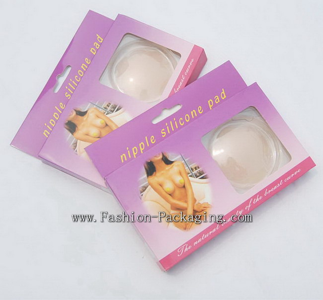 Nipple silicone pad box with pvc window