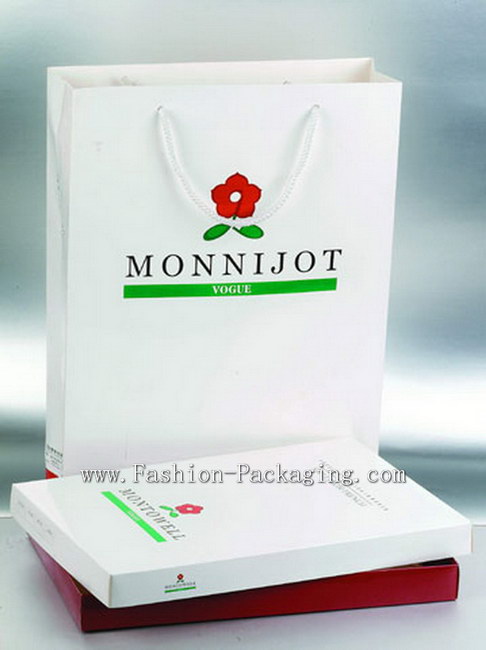 Paper Box with Match design Paper Bag for Brand Clothes