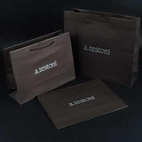 Classic Black color paper Shopping bag with white logo