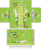 Professional design custom printed shoes box design for package Cute Kids Shoe