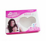 Paper Box with cute heart window for baby gift set