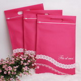 Cute Red Lingerie Bag with white artwork