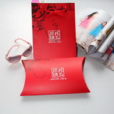 delicate Red silk scarf packaging