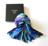 Rigid Black Scarves Gift Box with white custom logo