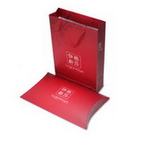 Custom Pillow Box with Match design Paper Shopping Bag